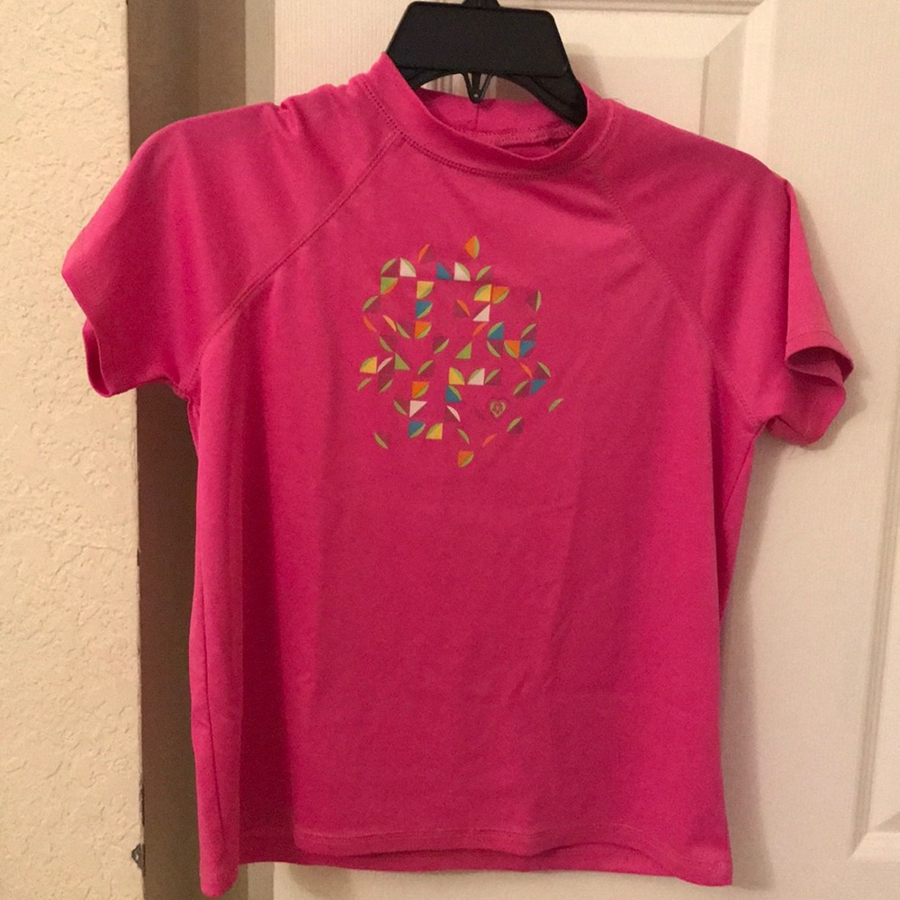 kids pink rash guard
